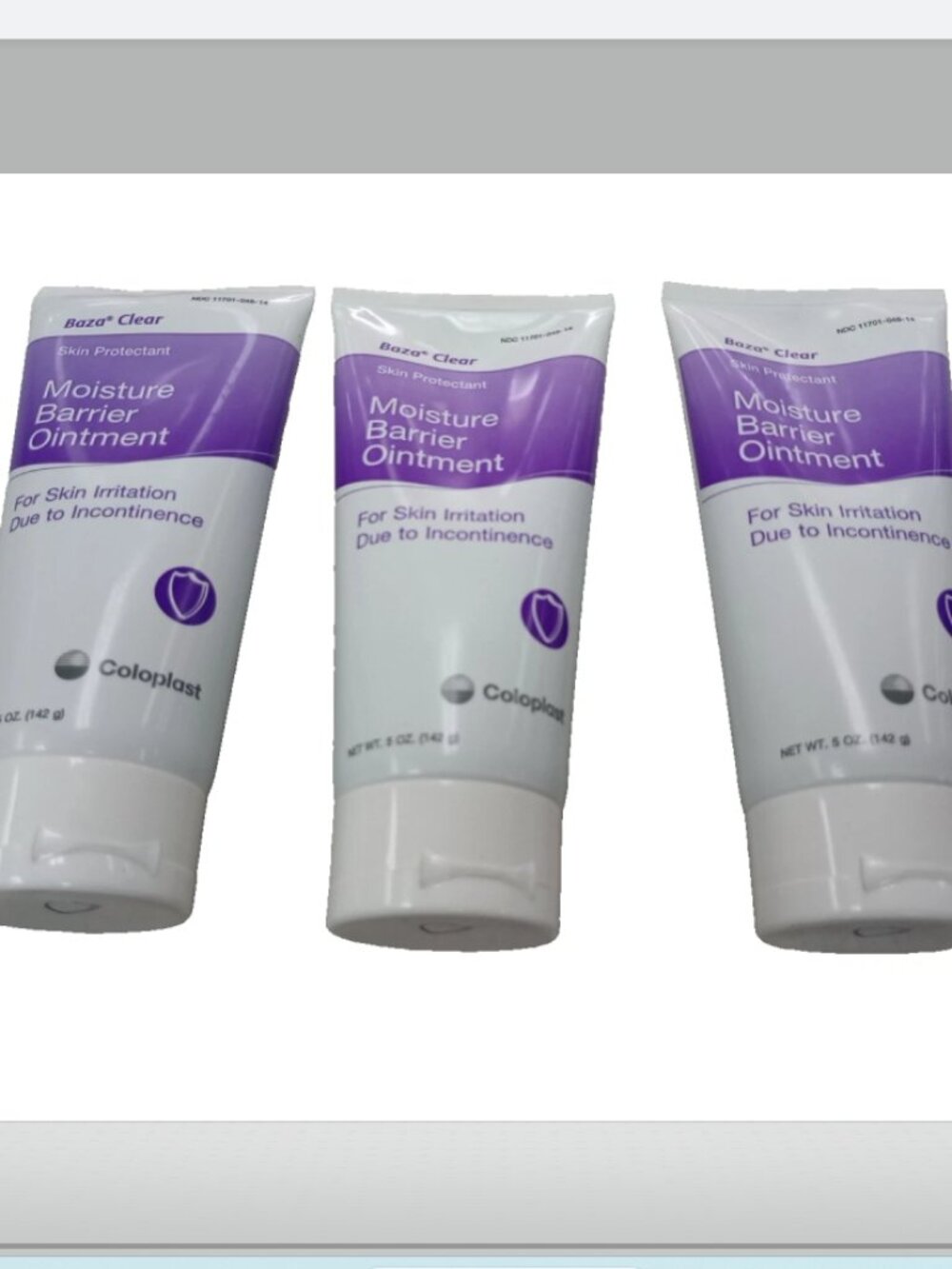 (3-Pack) Baza Clear Moisture Barrier Ointment 5oz Tube 3 Pack Diaper Rash Cream